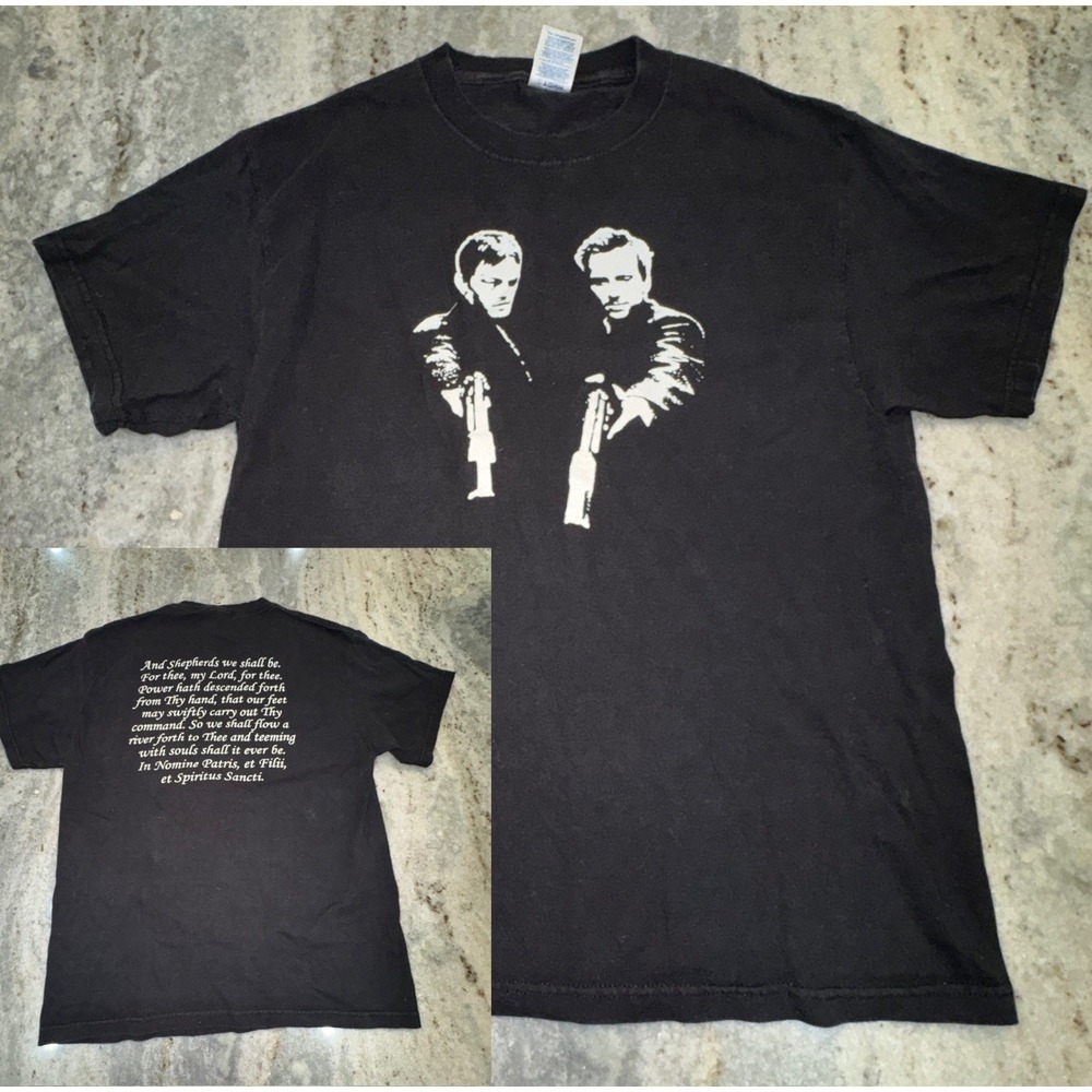 Vintage Boondock Saints Shirt Mens M Black Movie Graphic Tee Magnum Weight 90s
